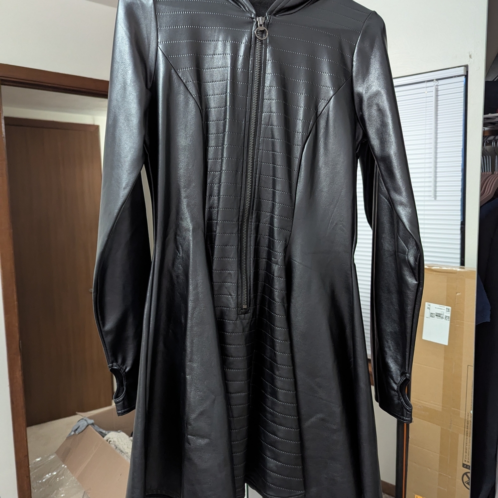 Blackmilk Black Leather Dress